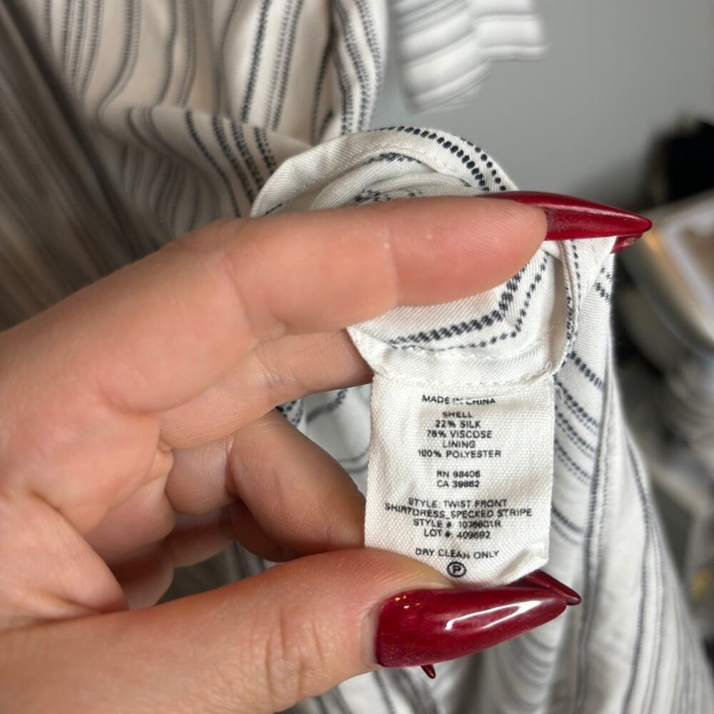Theory Twist Front Shirtdress Silk Blend - Picture 8 of 10